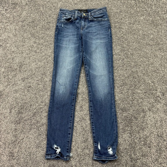 Flying Monkey Jeans Womens 25 Blue Ankle Skinny Stretch Medium Wash Denim Preppy - Picture 1 of 8